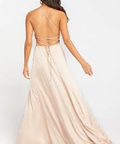 Show Me Your Mumu Godshaw Goddess Gown ~ Champagne Luxe Satin Bridesmaids Dresses 11 Show Me Your Mumu Godshaw Goddess Gown ~ Champagne Luxe Satin Bridesmaids Dresses