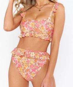 Show Me Your Mumu New Mu Seaside Ruffle Top ~ Pretty Poppy