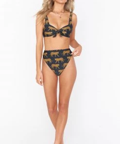 Show Me Your Mumu Swim Daytona Tie Top ~ Black Catwalk