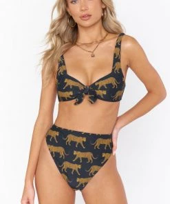 Show Me Your Mumu Swim Daytona Tie Top ~ Black Catwalk