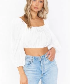 Show Me Your Mumu Keepsake Crop Top ~ White Crinkle New Mu 20 Show Me Your Mumu Keepsake Crop Top ~ White Crinkle New Mu