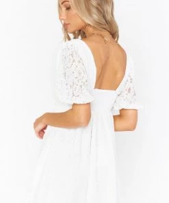 Show Me Your Mumu Smitten Babydoll Dress ~ Duchess Lace White