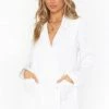 Show Me Your Mumu Escape Blazer Romper ~ White Linen New Mu