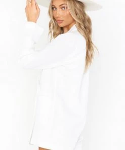 Show Me Your Mumu Escape Blazer Romper ~ White Linen New Mu