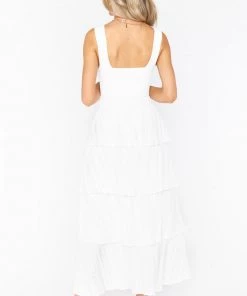 Show Me Your Mumu New Mu Full Swing Skirt ~ White Crinkle