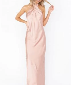 Show Me Your Mumu Jasmine Halter Maxi Dress ~ Rose Gold Luxe Satin 11 Show Me Your Mumu Jasmine Halter Maxi Dress ~ Rose Gold Luxe Satin