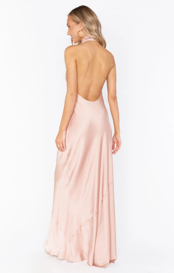Show Me Your Mumu Jasmine Halter Maxi Dress ~ Rose Gold Luxe Satin 7 Show Me Your Mumu Jasmine Halter Maxi Dress ~ Rose Gold Luxe Satin