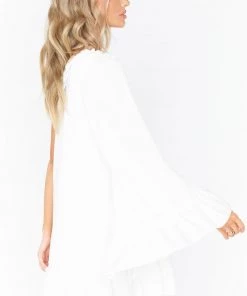 Show Me Your Mumu Wonder Mini Dress ~ White Silky Crepe New Mu