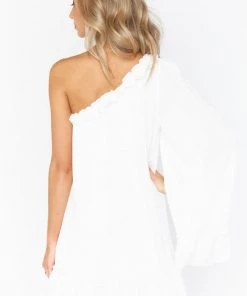 Show Me Your Mumu Wonder Mini Dress ~ White Silky Crepe New Mu
