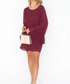 Show Me Your Mumu Matilda Mini Dress ~ Cabernet Chiffon