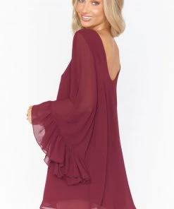 Show Me Your Mumu Matilda Mini Dress ~ Cabernet Chiffon