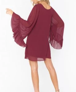 Show Me Your Mumu Matilda Mini Dress ~ Cabernet Chiffon