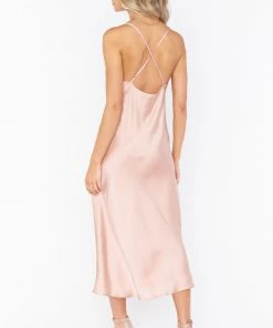 Show Me Your Mumu Verona Cowl Dress ~ Rose Gold Luxe Satin