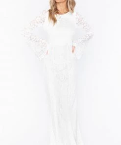 Show Me Your Mumu Dresses Natalie Maxi Dress ~ White Forever Lace