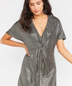 Show Me Your Mumu Get Twisted Mini Dress ~ Disco Glitz