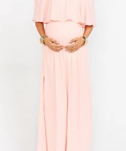 Show Me Your Mumu Hacienda Maxi Dress With Short Lining ~ Frosty Pink Crisp Bridesmaids Dresses