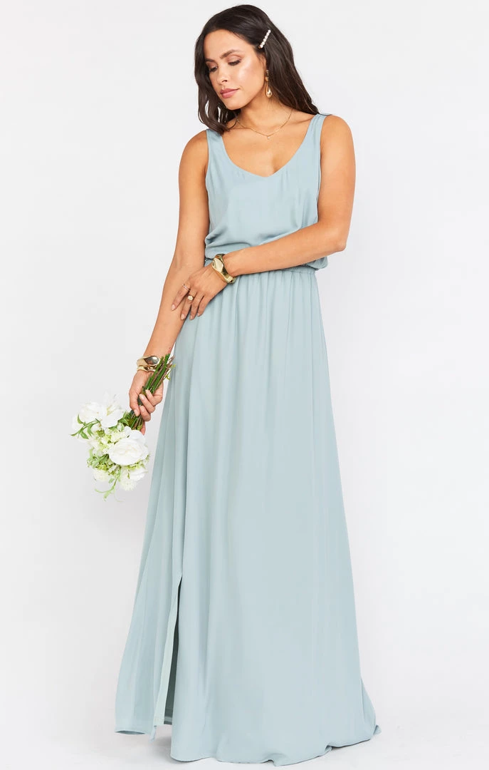 Show Me Your Mumu Kendall Maxi Dress With Long Lining ~ Silver Sage Crisp 3 Show Me Your Mumu Kendall Maxi Dress With Long Lining ~ Silver Sage Crisp