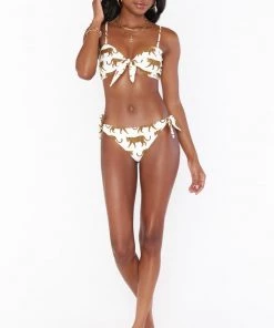 Show Me Your Mumu Oahu Tie Bralette ~ White Catwalk Swim