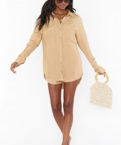 Show Me Your Mumu Marcella Shirt ~ Tan Linen Tops 15 Show Me Your Mumu Marcella Shirt ~ Tan Linen Tops