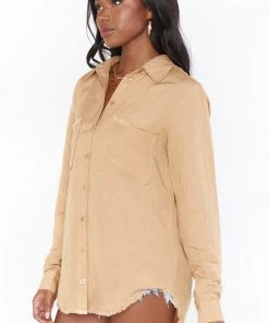 Show Me Your Mumu Marcella Shirt ~ Tan Linen Tops 19 Show Me Your Mumu Marcella Shirt ~ Tan Linen Tops