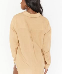 Show Me Your Mumu Marcella Shirt ~ Tan Linen Tops 20 Show Me Your Mumu Marcella Shirt ~ Tan Linen Tops