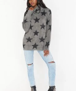Show Me Your Mumu Fatima Turtleneck Sweater ~ Smokey Star Knit Sweaters