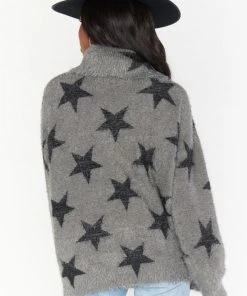 Show Me Your Mumu Fatima Turtleneck Sweater ~ Smokey Star Knit Sweaters