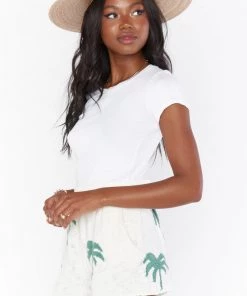 Show Me Your Mumu Boardwalk Shorts ~ Palm Tree Knit New Mu