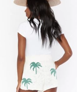 Show Me Your Mumu Boardwalk Shorts ~ Palm Tree Knit New Mu