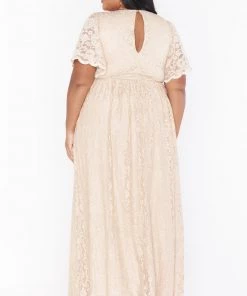 Show Me Your Mumu Sandra Maxi Dress ~ Champagne Forever Lace Dresses