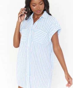 Show Me Your Mumu Martin Shirt Dress ~ Coastal Blue Stripe
