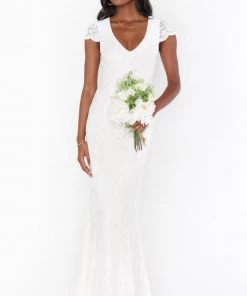 Show Me Your Mumu Dresses Brooke Maxi Dress ~ White Forever Lace