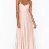 Show Me Your Mumu Faith Maxi Dress ~ Rose Gold Luxe Satin Bridesmaids Dresses