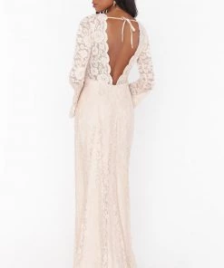 Show Me Your Mumu Natalie Maxi Dress ~ Champagne Forever Lace Dresses