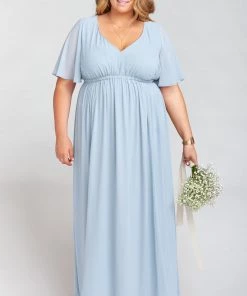 Show Me Your Mumu Maternity Emily Empire Maxi Dress ~ Steel Blue Chiffon 21 Show Me Your Mumu Maternity Emily Empire Maxi Dress ~ Steel Blue Chiffon
