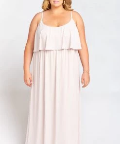 Show Me Your Mumu Caitlin Ruffle Maxi Dress ~ Show Me The Ring Crisp