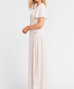 Show Me Your Mumu Noelle Flutter Wrap Dress ~ Show Me The Ring Crisp