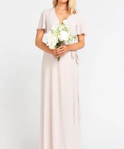 Show Me Your Mumu Noelle Flutter Wrap Dress ~ Show Me The Ring Crisp