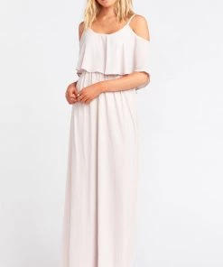Show Me Your Mumu Caitlin Ruffle Maxi Dress ~ Show Me The Ring Crisp