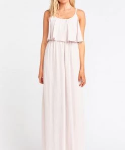 Show Me Your Mumu Caitlin Ruffle Maxi Dress ~ Show Me The Ring Crisp