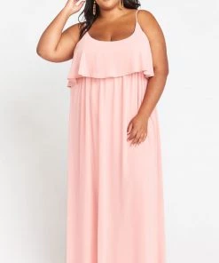 Show Me Your Mumu Caitlin Ruffle Maxi Dress ~ Rosebud Chiffon