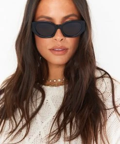 Show Me Your Mumu Banbè Eyewear The Alessandra Sunglasses ~ Black & Smoke New Mu