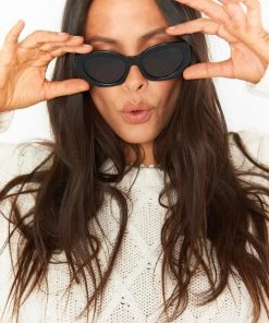Show Me Your Mumu Banbè Eyewear The Alessandra Sunglasses ~ Black & Smoke New Mu