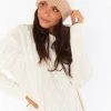 Show Me Your Mumu Davina Pom Pom Beanie ~ Cream/Tan New Mu