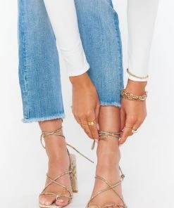 Show Me Your Mumu Billini Hilary Wrap Up Heels ~ Cream Python New Mu