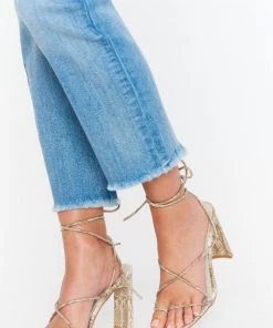 Show Me Your Mumu Billini Hilary Wrap Up Heels ~ Cream Python New Mu