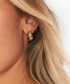 Show Me Your Mumu New Mu ALV Jewels Wide Navi Hoop Earrings ~ 16k Gold Plated