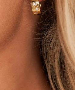 Show Me Your Mumu New Mu ALV Jewels Wide Navi Hoop Earrings ~ 16k Gold Plated