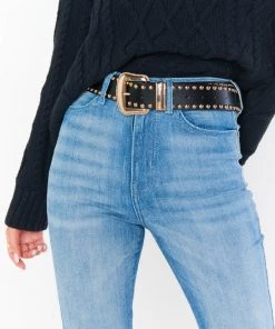 Show Me Your Mumu Fynn Studded Belt ~ Black And Gold New Mu 9 Show Me Your Mumu Fynn Studded Belt ~ Black And Gold New Mu