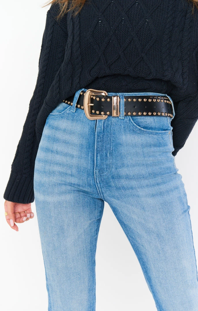 Show Me Your Mumu Fynn Studded Belt ~ Black And Gold New Mu 6 Show Me Your Mumu Fynn Studded Belt ~ Black And Gold New Mu